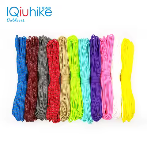 IQiuhike Parocord 2mm 100FT (31Meters) One Stand Cores Paracord Rope Cuerda Escalada Paracorde Brace