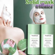 Original Green Tea Mask Oil Control Anti-acne Eggplant Solid Purifying Brightening Clay Stick Mask Fine Cleansing Portable NICELIFE