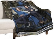 Supernatural TV Show Throw Blankets Flannel Fleece for Couch Bed Cozy Sofa Plush Soft Blanket Lightweight Warm Plush 100x130cm(40x50in)