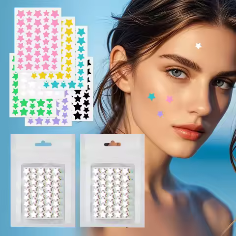120pcs/280pcs Star Colorful PE Pimple Patches Cute Star Shaped Pimple Cover Sticker Invisible Pimple