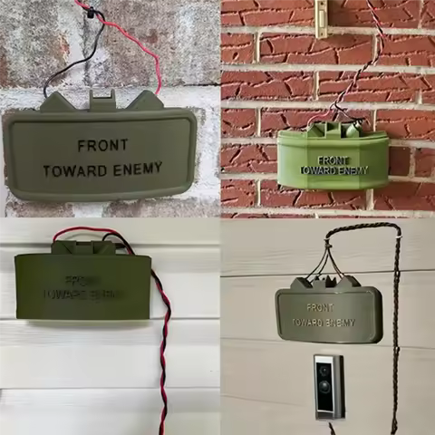 ABKO-Ring Cam Claymore Mine Doorbell Fake Mine Props Replica Avoid Interruptions Doorbell Pranks Hom