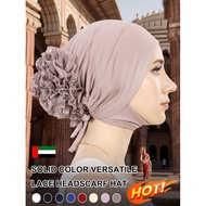 Fashion Women's Turban Hat Pure Color Drawstring Back Plate Turban Hat Bottom Hat Fashion Turban Hat