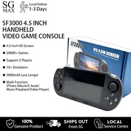 SF3000 Video Game Consoles 4.5 Inch Portable Screen 10+ Simulator Support 2 Player Music Video Playe