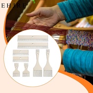 [EHJRE] Wooden Weaving Loom Comb Kit Knitting Loom Fringe Comb Braided Tools for Home Decoration