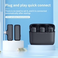 J13 Wireless Lapel Microphone Lavalier Mic Noise Reduction Live Interview Mobile Phone Recording for