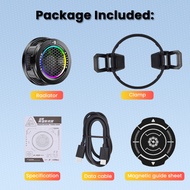 BlueWow Magnetic Cell Phone Cooler X108 Cellphone Radiator with Removable Grip Portable RGB Cooling 