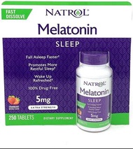 Natrol Melatonin褪黑激素 5亳克,幫助睡眠, 250粒