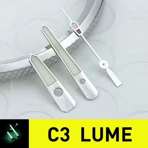 Brushed Marine MM300 Master SBDX Watch Hands Set for NH35A NH36A NH38 Mov't with C3 BGW9 Super Lume 