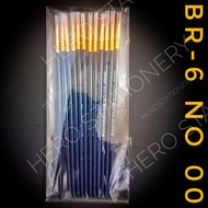 Joyko brush no.00 BR-6 fine painting brush. 12 units