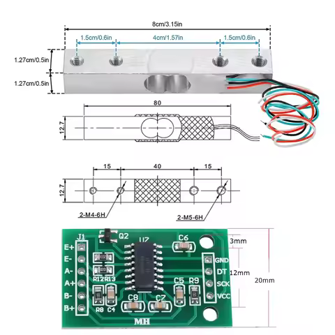Load Cell Weight Sensor 1KG 2KG 3KG 5KG 10KG 20KG HX711 AD Module Aluminum Alloy Weighing Pressure S