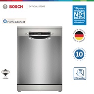 [NEW] Bosch Series 4 Freestanding Dishwasher - 60cm Brushed Steel Anti-Fingerprint Home Connect - SM