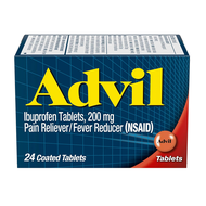 Advil Pain Reliever and Fever Reducer Ibuprofen 200mg for Pain Relief - 24 Coated Tablets