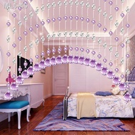┇☢Kristal kaca kristal manik tirai partition tirai pintu tirai kristal ungu langsir bilik tidur ruang tamu anjung meleng