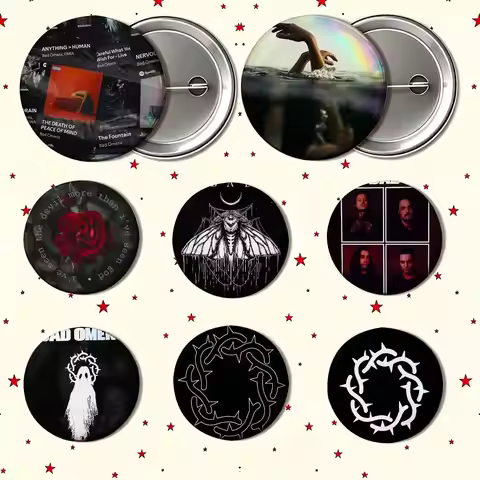 Band B-Bad Omens Custom Enamel Pin Badges 25mm 32mm 44mm 58mm Backpack Hat Decor Toys Gifts