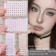 Nose Earring Sticker Lip Earring Sticker Eyebrow Earrings Retro Model Trendy AT1069