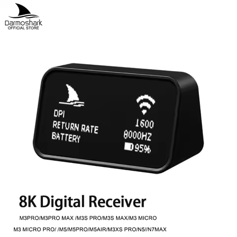 Darmoshark 8K Wireless Game Mouse Display Receiver Dedicated Nordic Master Mouse Receiver M2/ M2 Pro