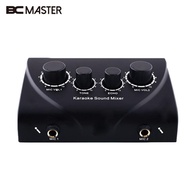 BCMaster For Karaoke PC TV Echo Mixer Machine Music Song Player Sound Speaker Amplifier DVD 2 Microp