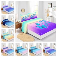 Four-Piece Set Color Bed Sheet Bedding Digital Gradient Cross-Border 3D Protective Case Printed Matt
