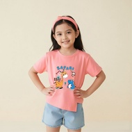 KATUN Latest and Trendy Asymmetrical Crop Short Sleeve Girls' T-Shirt. Premium Soft Cotton Girls' To