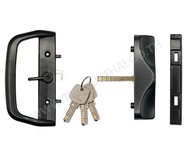 มือจับหน้าต่าง Husza QP 200 มือจับประตูอลูมิเนียมบานเลื่อนเดี่ยว-มีกุญแจ-ข้างขวา (มือจับหูช้าง)