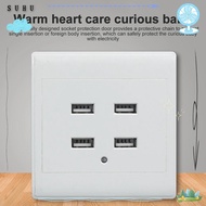 SUHUHD 2/4 Ports Electrical Socket for Home Wall Outlet USB Plug Outlet