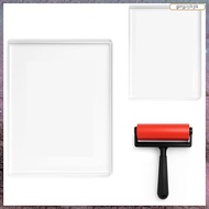 [L E U R] 5 x  7 and 8 x  10inch Gel Plate Waterproof and Washable Gel Printing Plate with Rubber, S