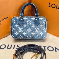 LV單寧丹寧牛仔speedynano spnano枕頭包