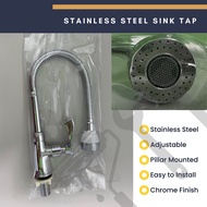 Stainless Steel Sink Tap | Flexible Sink Tap |Wall Sink Tap | Pillar Sink Tap | Kepala Paip Sinki | 