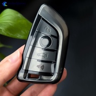 NOBELJIAOO TPU Soft Car Transparent Key Case Remote Control Protect Cover Auto Accessories For BMW X