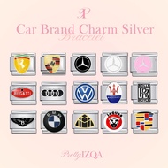 Izqa'sPretty | Car Brand Charm Silver - Italian Charm Bracelets