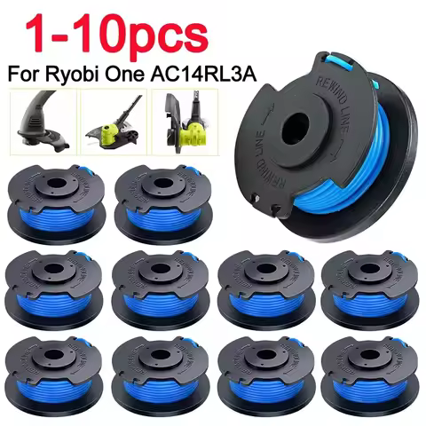 For Ryobi One+ Spool & Line For Ryobi AC14RL3A/AC14HCA For Cordless Grass Trimmer Blade Cutter Lawn 