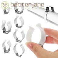 BETTER-JANE 5Pcs Spring Terry Clip, Fixing Clips Clamp Holders Lamp Tube Clip, With Rubber Protectio