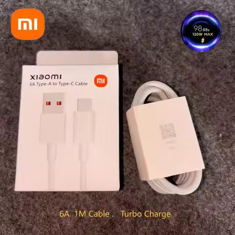 Original 6A 67W 120W Turbo Fast Charging Cable 1/1.5 M USB Type C Data Cord For Xiaomi POCO F3 F4 F5