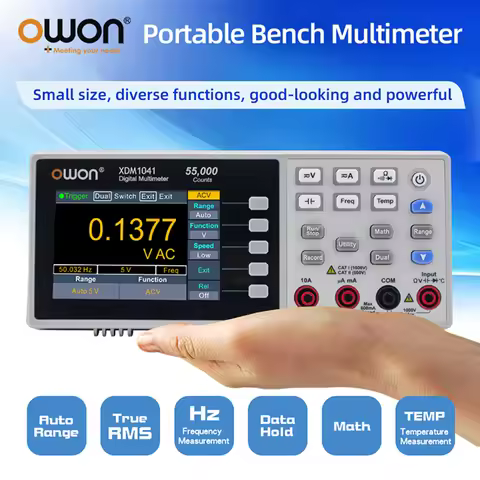 OWON XDM1041 Mini Desktop Digital multimeter 3.5 inch LCD voltage and current meter true RMS tempera