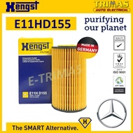 HENGST Oil Filter Mercedes-Benz E-Class T-Model S210 Engine M112 M113 Penapis Minyak Enjin E11H D155