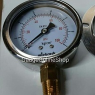 Pressure Gauge Racket Model 2 1/2" x 7 kg/cm2 SS Brass Wiebrock