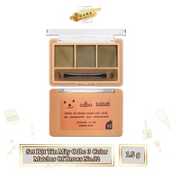[Auth Thai] Odbo 3 Color Matches Natural Brown Eyebrow Powder Set Odbo 3 Color Matches Of Brows OD797 No.02