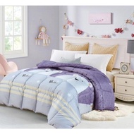 (WK) Lightweight, Washable Comforter with Purple Bear Design