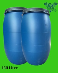 150 Liter Tempat Sampah Biru Tong Air Biru Tong Komposter Biru Serbaguna TEBAL & KUAT 150L (termasuk