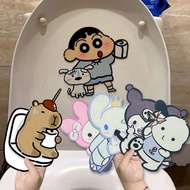 Funny Capybara Crayon  Closestool Stickers Cartoon Bathroom Deodorizing Sticker Home Decor