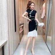 dandelia CNY / DRESS HORTENSIA CHEONGSAM 0983 / dress import / party dress / dress wedges chiffon /