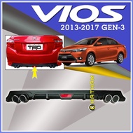 【Fast Ship+COD】 Toyota Vios 2013 to 2017 ( Gen-3 ) Rear Diffuser Bumper Body Kit -