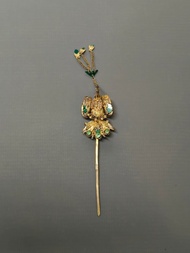 老鎏金鳳鳥流蘇髮簪– 古董髮飾  - 純古董SA-030