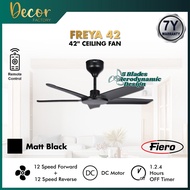 FIERO Fan FIERO FREYA 42 Inch 5 Blades 24 Speed DC Motor With Remote Control Ceiling Fan Kipas Silin
