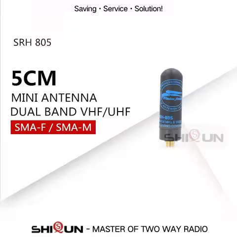5CM Baofeng Walkie talkie antenna SRH805S SMA-F Female SMA-M SMA-Male Dual Band Antenna for Baofeng 