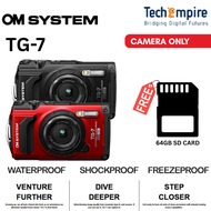 Olympus OM SYSTEM Tough TG-7 / TG7 Digital Camera (Black/Red)