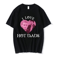 2024 new year gift waffle shirt  I Love Hot Dads T Shirt Twilight Saga Charlie Swan Carlisle Cullen T Shirts Men Women Clothing Casual Cotton T-shirts xs-3xl     