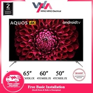 [Free Installation within Klang Valley Area] SHARP 4TC70DL1X 70'' 4K UHD ANDROID TV AQUOS HDR 70inch 4TC70DL1X 65inch 4TC65DL1X 60inch 4TC60DL1X 50inch 4TC50DL1X