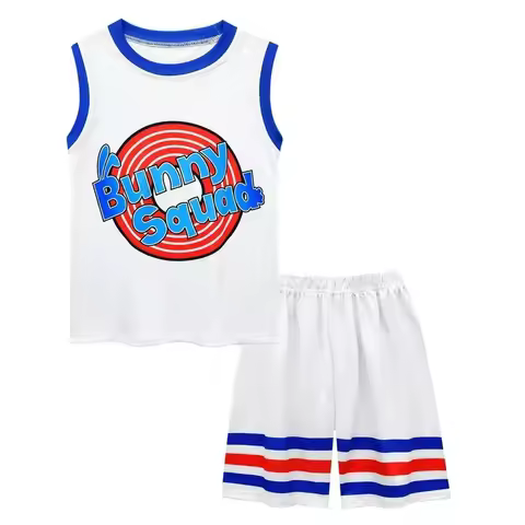❤Love Cos 99 Halloween s & Space Jam 2 Tune Squad Basketball Jersey Set - Sports Cosplay Vest & Shor