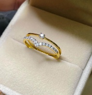 🌀ผ่อน0%🌀 แหวนทองแบบสวย ทองแท้ 9K